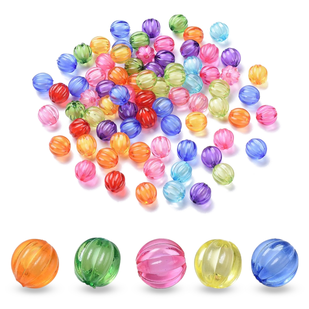 Бусины акриловые прозрачные