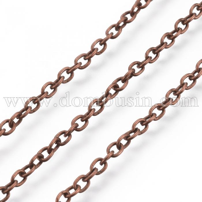 Ланцюг Якірне Плетіння, Залізо, Колір: Мідь, Ланка: 3х2мм, Товщина 0.5мм, (УТ000005988)
