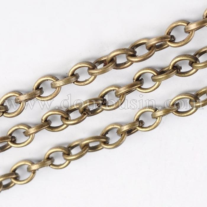 Ланцюг Якірне Плетіння, Залізо, Колір: Бронза, Ланка: Діаметр 5мм, Товщина 1 мм, (УТ000006010)