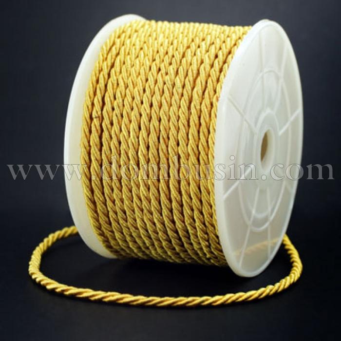 Шнур Плетений Лавсан, Колір: Жовтий, Розмір: Діаметр 3мм, (УТ000007001)