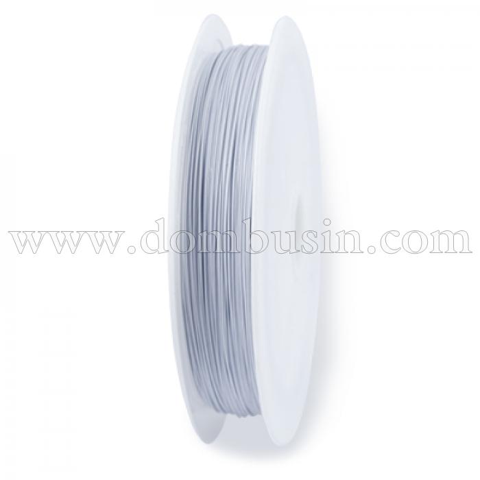 Тросик Ювелирный Сталь 0.38мм/60м, Цвет: Белый, Размер: Диаметр 0.38мм, около 60м/катушка, (БА000000659)