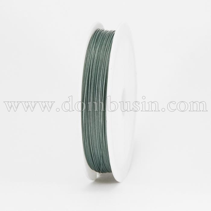 Трос Ювелірний Сталь 0.38мм / 50м, Нержавіюча Сталь, Колір: Блакитний, Діаметр 0.38мм, 50м / котушка, (УТ0002957)