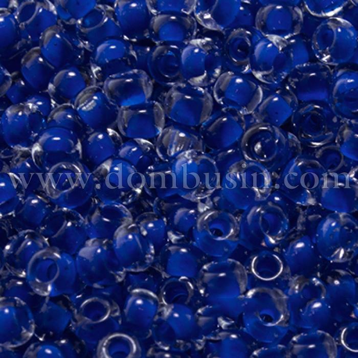 Бисер 38436 Чешский Preciosa 10/0, Прозрачный Окраска из Середины CTC, Синий, Круглый, (УТ0003697)