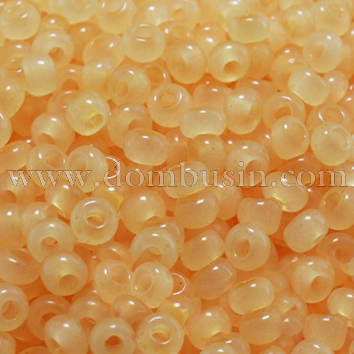 Бісер 02182 Чеський Preciosa 10/0, Алебастр Кольоровий DA, Жовтий, Круглий, (УТ0003698)