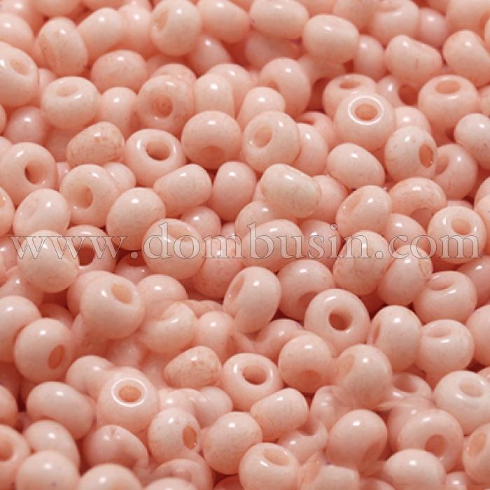 Бісер 03185 Чеський Preciosa 10/0, Непрозорий матовий OM, Персиковий, Круглий, (УТ0003699)