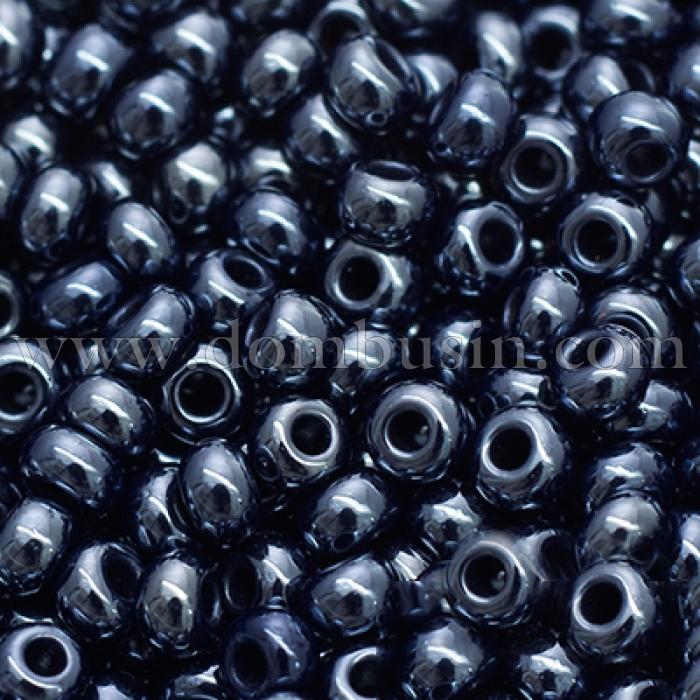 Бисер 38080 Чешский Preciosa 10/0, Непрозрачный Радужный OL, Синий, Круглый, (УТ0004322)