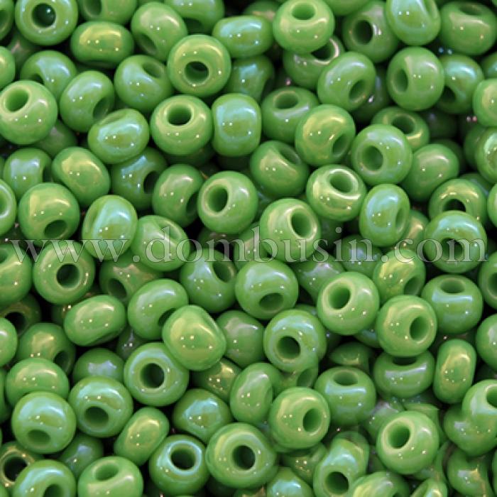 Бісер 54210 Чеський Preciosa 10/0, Непрозорий Райдужний OL, Зелений, Круглий, (УТ0004326)