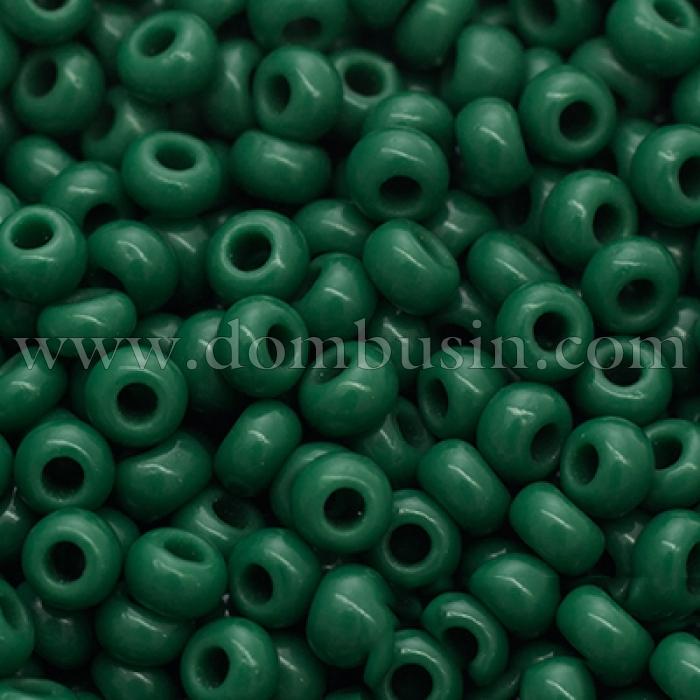Бисер 53240 Чешский Preciosa 10/0, Естественный Непрозрачный NO, Зеленый, Круглый, (УТ0004328)