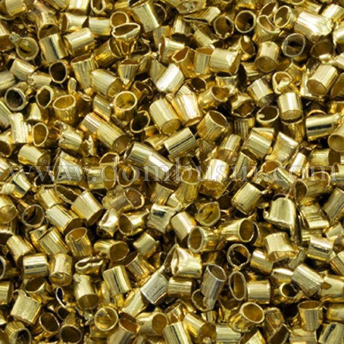 Бусины Зажимные Стопперы, Кримпы, Латунь, Цилиндр, Цвет: Золото, Размер: 1.5х2мм, Отверстие 1мм, 5г/около 480шт (УТ000003509)