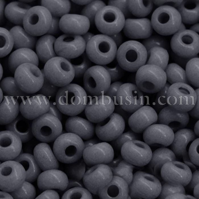 Бисер 43020 Чешский Preciosa 10/0, Естественный Непрозрачный NO, Серый, Круглый, (УТ0004368)