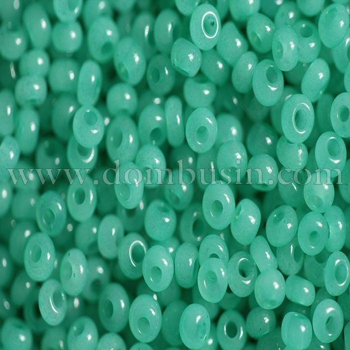Бісер 02164 Чеський Preciosa 10/0, Алебастр Кольоровий DA, Зелений, Круглий, (УТ0004424)