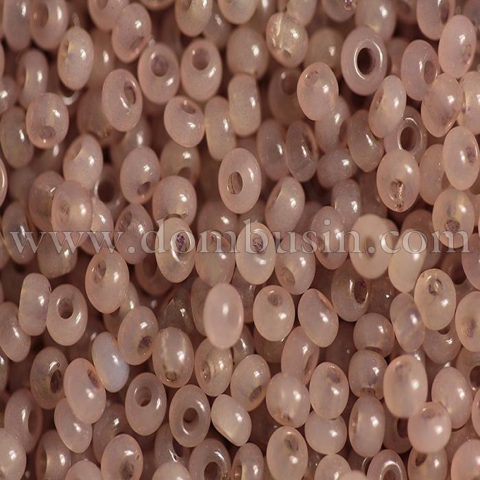 Бисер 02113 Чешский Preciosa 10/0, Алебастр Цветной DA, Коричневый, Круглый, (УТ0004426)