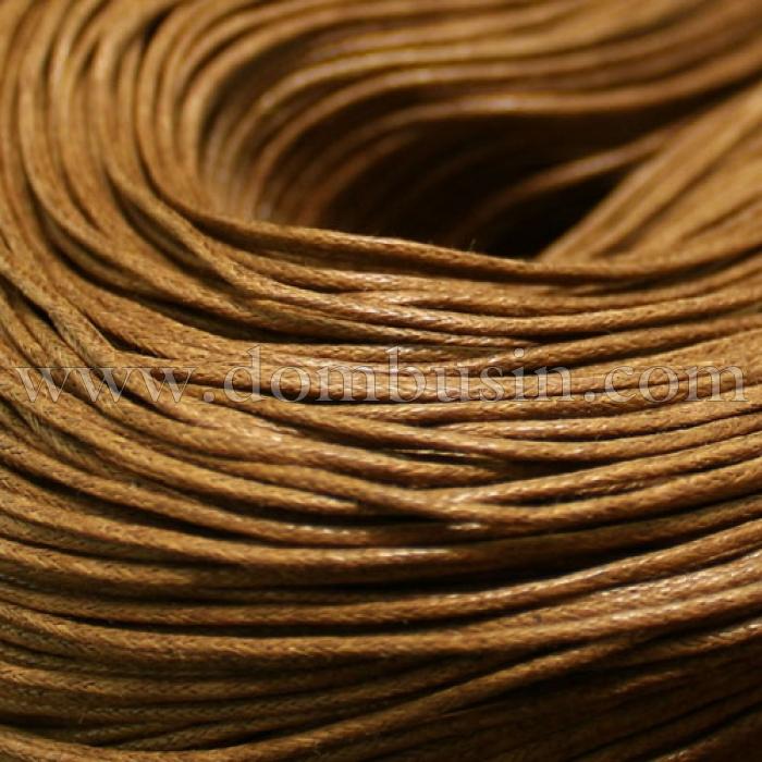 Шнур Вощений Бавовняний, Колір: Охра, Розмір: Товщина 1 мм, близько 80м / зв'язка, (УТ000003380)