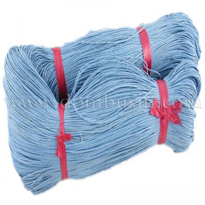 Шнур Вощений Бавовняний, Колір: Світло-блакитний, Розмір: Товщина 1 мм, близько 80м / зв'язка, (УТ000003384)