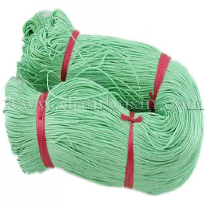 Шнур Вощений Бавовняний, Колір: Аквамарин, Розмір: Товщина 1 мм, близько 80м / зв'язка, (БА000000869)