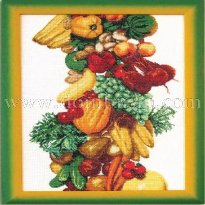 Набор для Вышивки Крестом, 31.5x45 см, "Натюрморт", в наборе: схема+канва+мулине+игла, ТМ "Чарівна мить", Арт. №357, (УТ0008884)