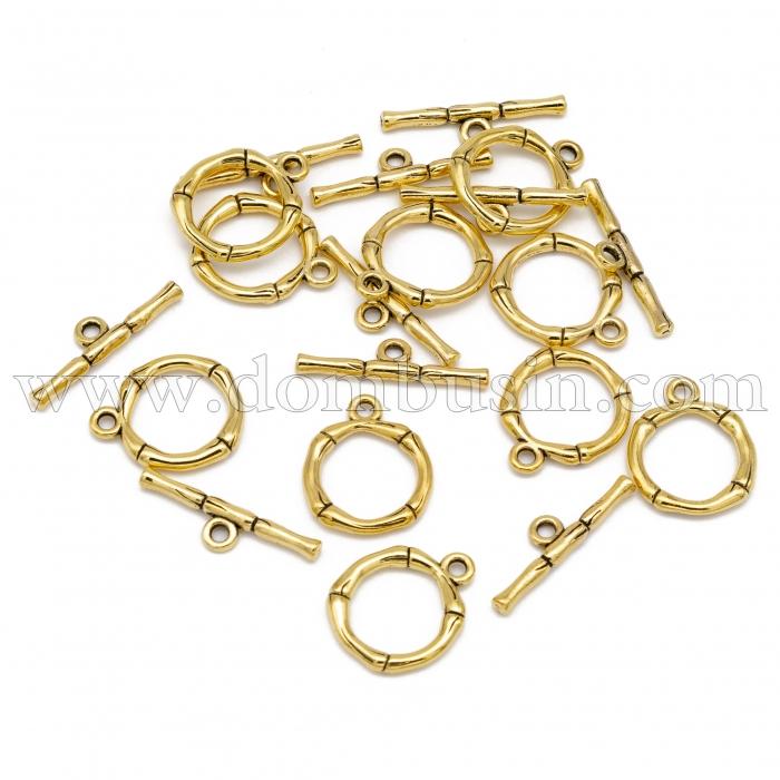 Застежка Тогл Металлическая, Цвет: Античное Золото, Размер: 20х17х3мм, Палочка: 26х6х3мм, Отв-тие 2мм, (УТ0010150)