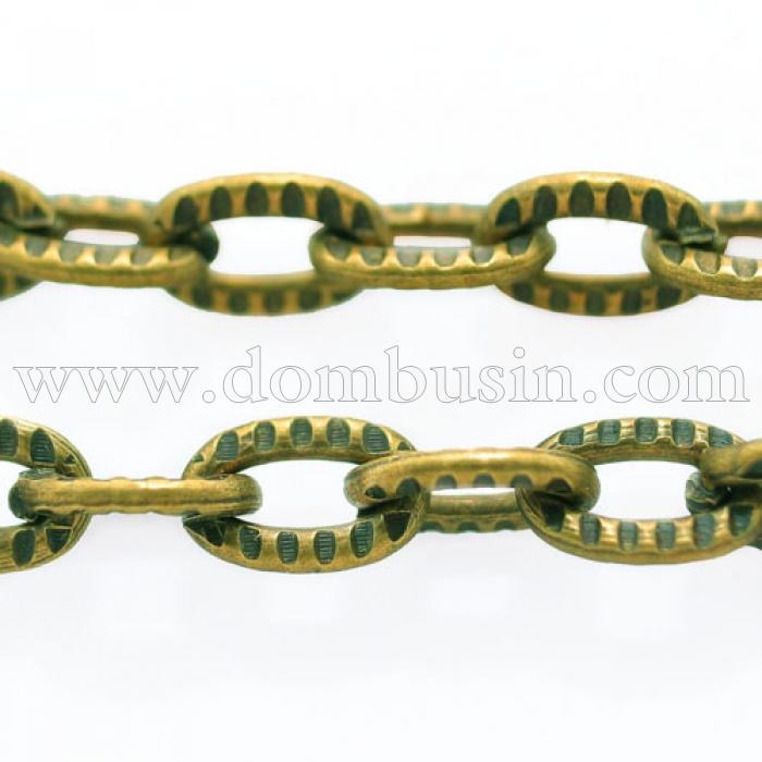Цепь Якорное Плетение, Железо, Цвет: Бронза, Звено: 5.8х3.5мм, Толщина 0.9мм, (БА000001710)