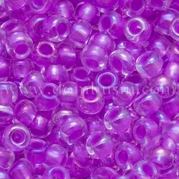 Бисер 58525 Чешский Preciosa 10/0, Прозрачный радужный TR, Сиреневый, Круглый, (УТ0011252)