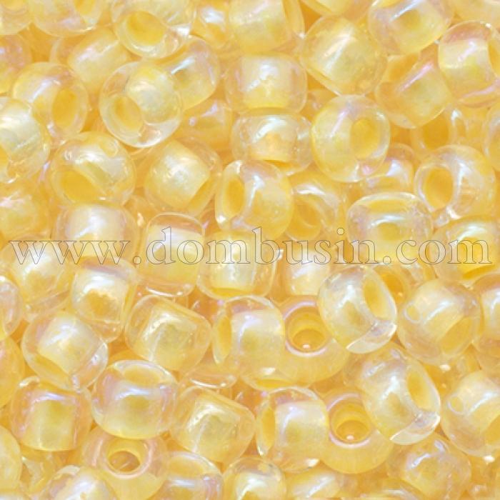 Бисер 58583 Чешский Preciosa 10/0, Прозрачный радужный TR, Желтый, Круглый, (УТ0011260)