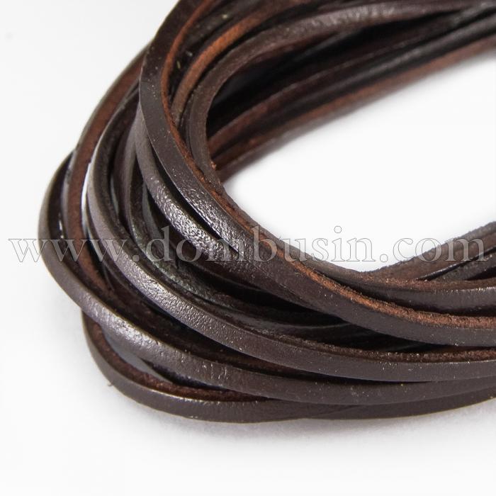 Шнур Натуральна Шкіра, Колір: Коричневий, Розмір: 3х2мм, (УТ0015149)