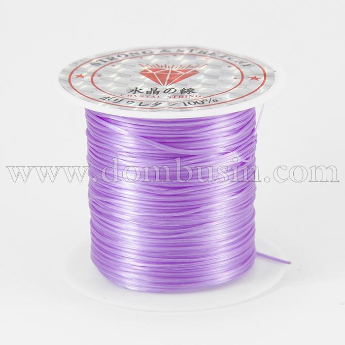 Нить Упругая Эластичная 0.8мм/10м, Цвет: Сиреневый, Толщина 0.8мм, около 10м/1катушка, (УТ0026591)
