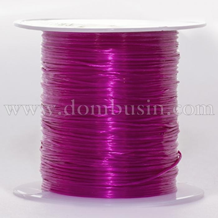 Нить Упругая Эластичная 0.8мм/10м, Цвет: Малиновый, Толщина 0.8мм, около 10м/1катушка, (УТ0026599)