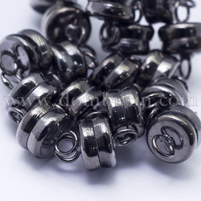 Застібка Магнітна, Латунь, Шайба, Колір: Збройна Сталь, 10х6мм, Отвір 1мм, (УТ0026698)