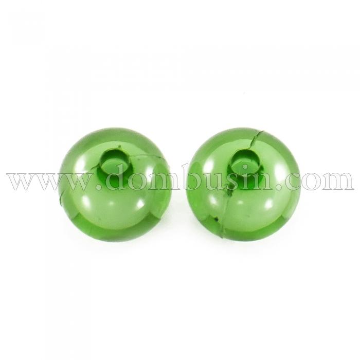Бусины Акрил Прозрачные, Бусина в Бусине, Круглые, Цвет: Зеленый, Диаметр: 8мм, Отверстие 2мм, около 200шт/50г, (УТ0027468)