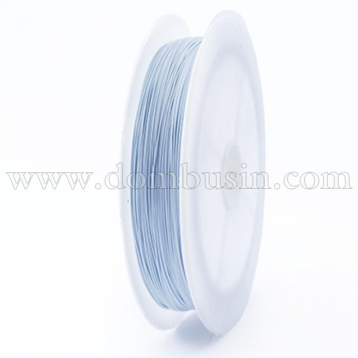 Тросик Ювелирный Сталь 0.38мм/60м, Цвет: Голубой, Размер: Диаметр 0.38мм, около 60м/катушка, (УТ0028029)