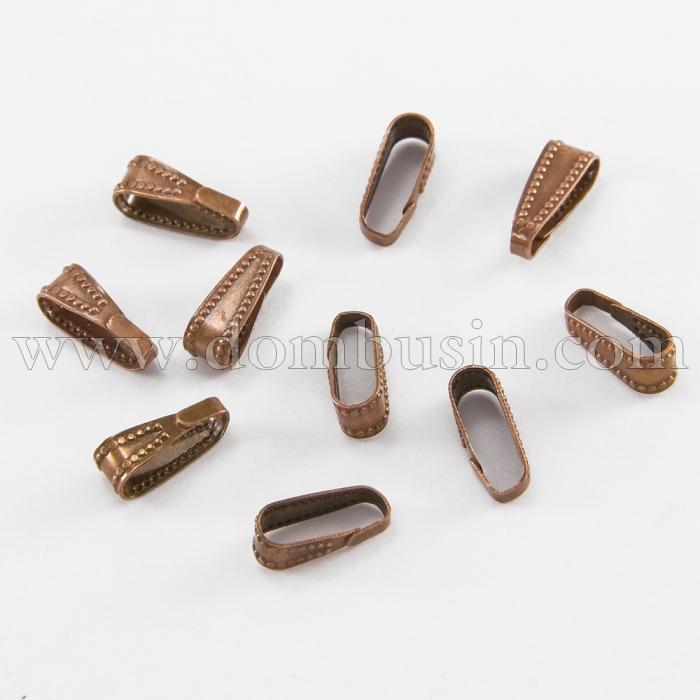 Тримачі для Підвісок, Латунь, Колір: Мідь, Розмір: 10х3.5мм, (УТ0029253)