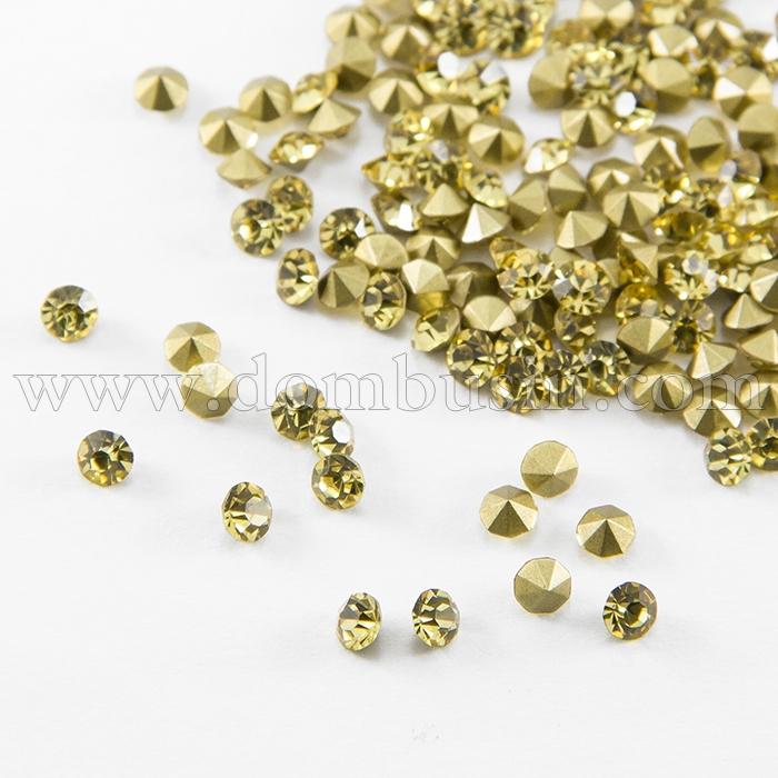 Стразы Бриллиант Класс А, Стекло, Покрытые сзади, Цвет: Бледно-желтый, Размер: 2.9~3мм, (УТ0030564)