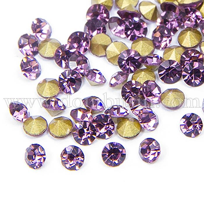 Стразы Бриллиант Стекло Класс А, Покрытые сзади, Цвет: Светлый Аметист, Размер: 2.7~2.8мм, (УТ0030602)