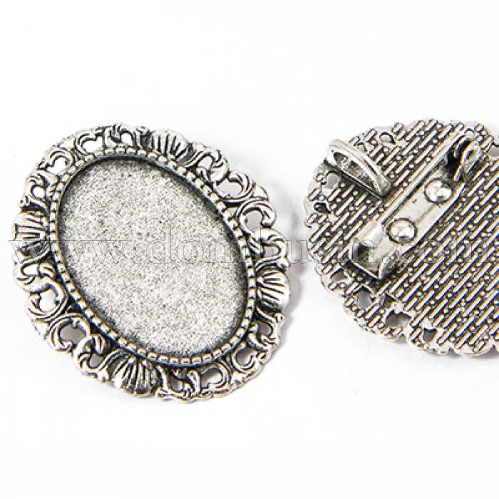 Основа под кабошон. Основа под брошь. Основа под брошь кабошон