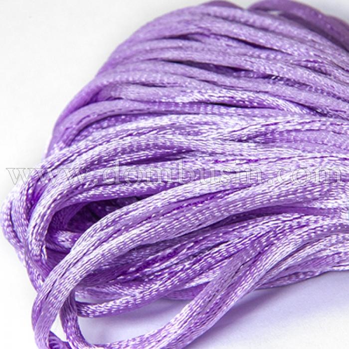 Шнур Поліестер, Колір: Бузковий, Розмір: 2 мм, близько 20м / зв'язка, (УТ100005613)