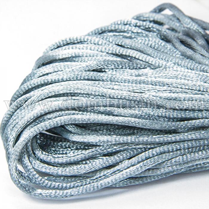 Шнур Поліестер, Колір: Темно-сірий, Розмір: 2 мм, близько 20м / зв'язка, (УТ100005621)