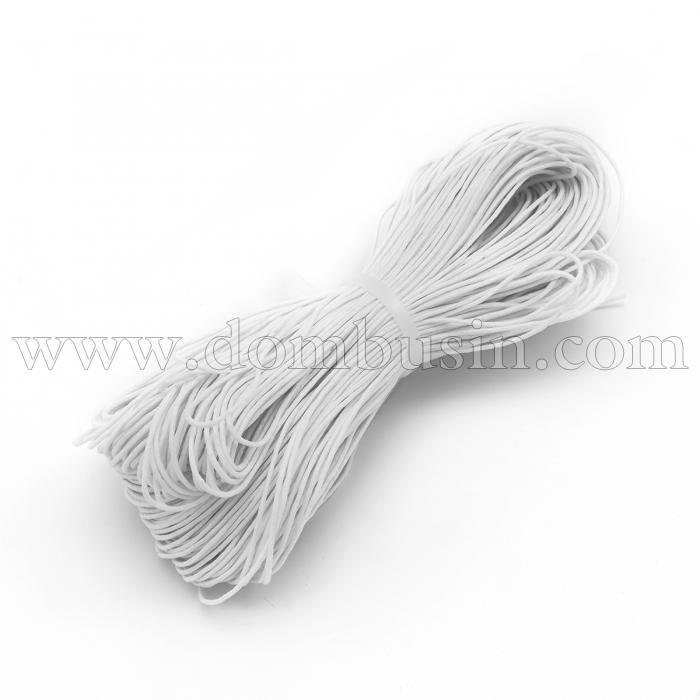 Шнур Вощеный Хлопковый, Цвет: Белый, Размер: Толщина 0.7мм, 60-65м/связка, (УТ100005735)