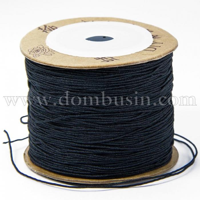 Шнур Нейлоновий, Колір: Чорний, Розмір: Діаметр 0.6мм, (УТ100005599)