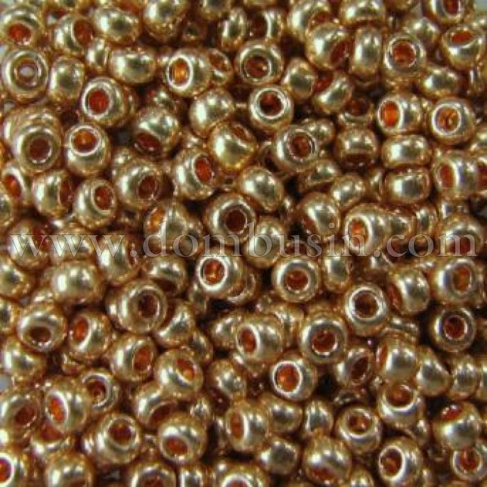 Бисер 18184 Чешский Preciosa 10/0, Солгель Металлик CSM, Бронзовый, Круглый, (УТ100007318)
