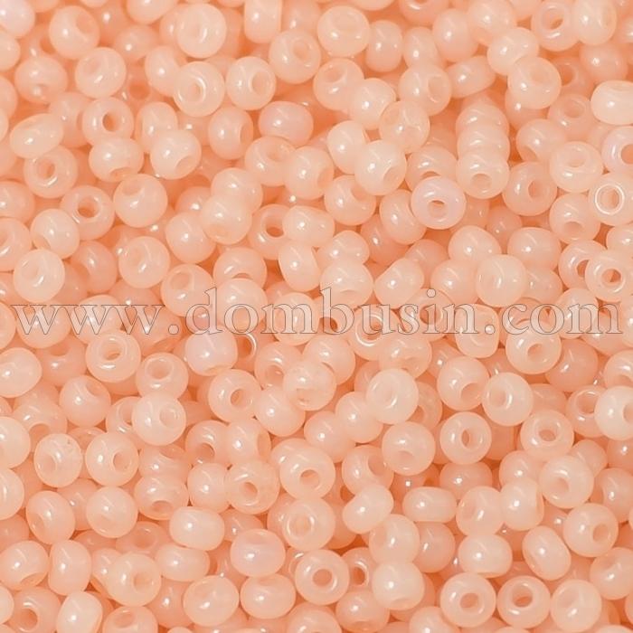 Бисер 02285 Чешский Preciosa 10/0, Алебастр Цветной DA, Бежевый, Круглый, (УТ100007358)