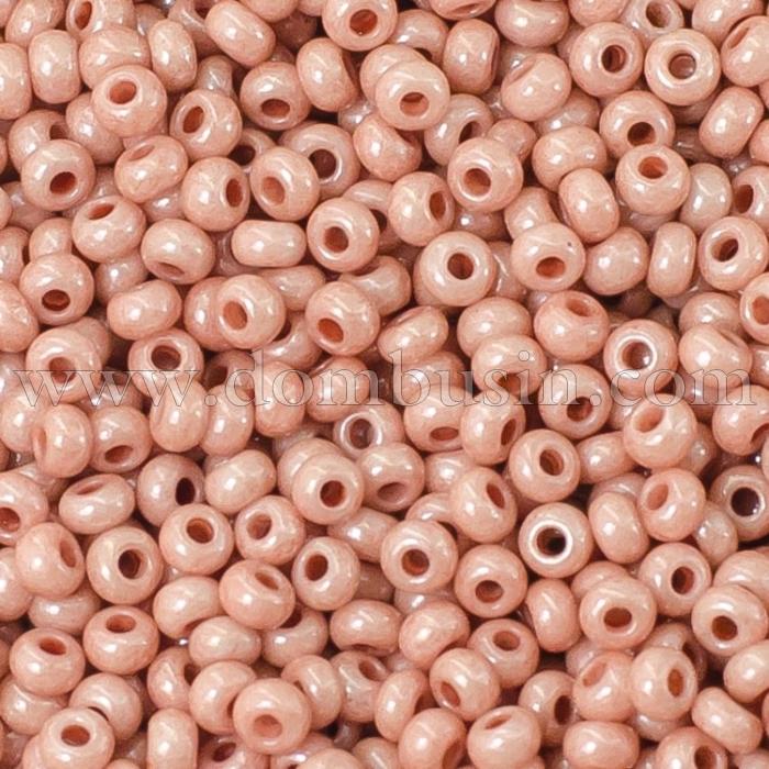 Бисер 07633 Чешский Preciosa 10/0, Непрозрачный Радужный OL, Бежевый, Круглый, (УТ100007362)