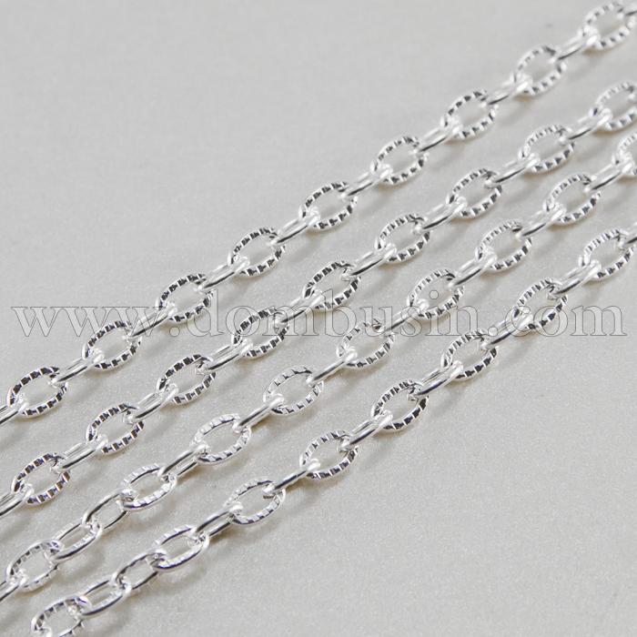 Ланцюг Якірне Плетіння, Залізо, Колір: Срібло, Ланка: 5.8х3.5мм, Товщина 0.9мм, (УТ100007227)