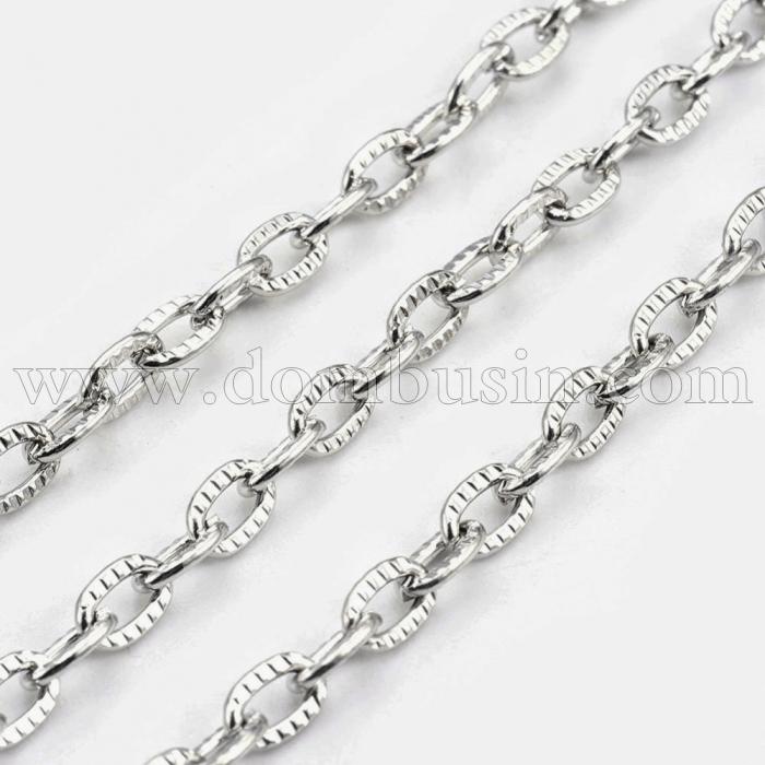 Ланцюг Якірне Плетіння, Залізо, Колір: Платина, Ланка: 8.5x4.5мм, Товщина 1.5 мм, (УТ100007235)