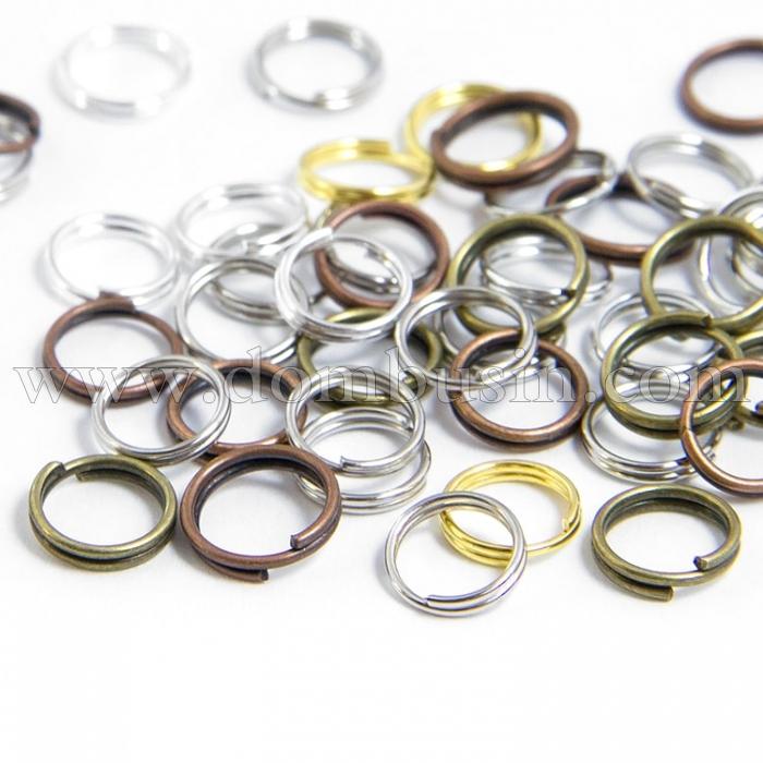 Колечка Подвійні, Залізні, Колір: Мікс, Розмір: 6мм, Товщина 1.3мм, 50г / близько 550шт, (УТ100007183)