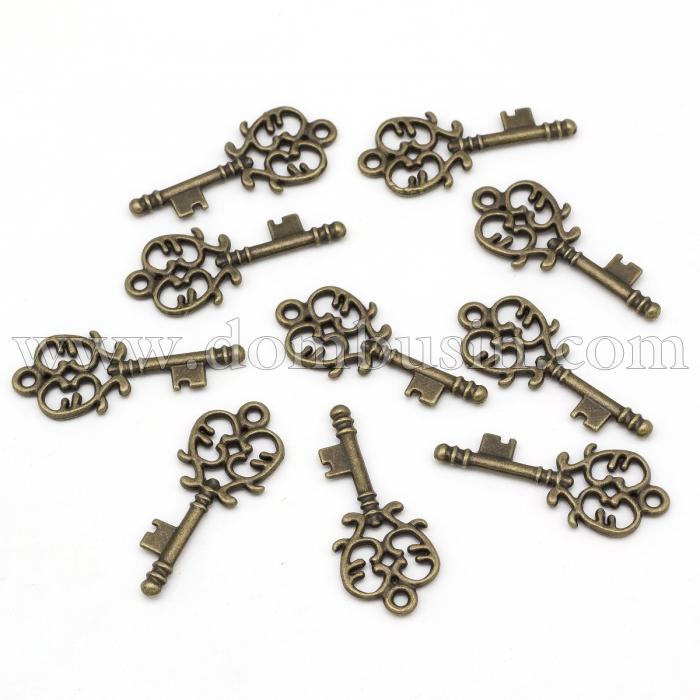 Кулон Ключ, Металл, Цвет: Бронза, Размер: 33x14х2мм, Отверстие 2мм, (УТ100008833)