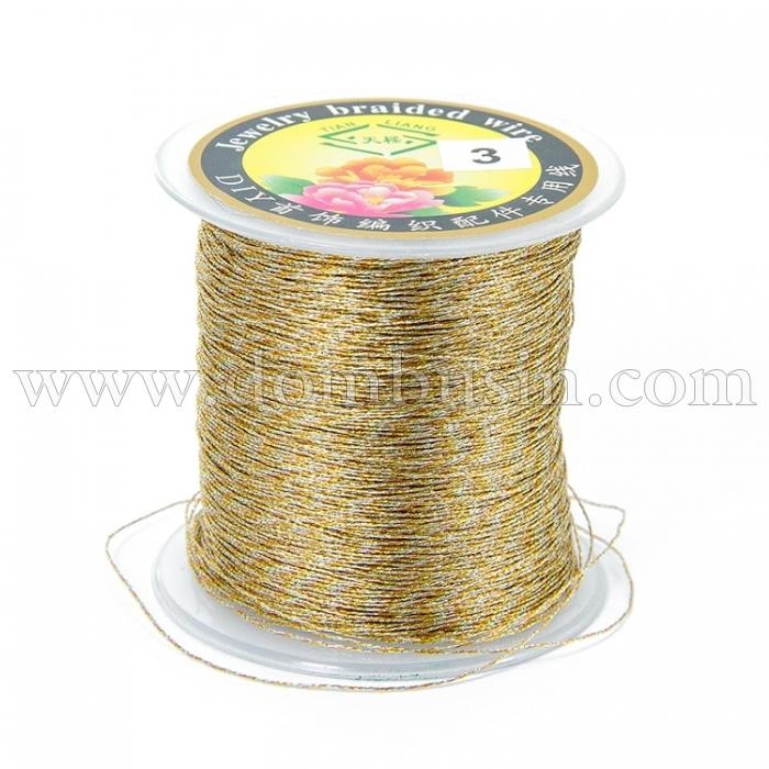 Шнур Металевий Круглий, Колір: Різнобарвний, Розмір: Діаметр 0.4мм, (УТ100009971)