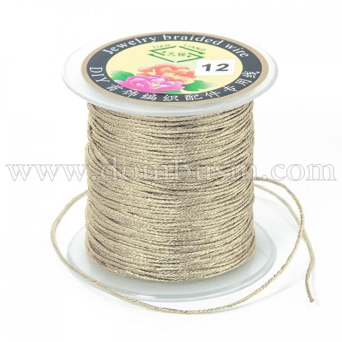 Шнур Металізований Круглий, Білий дим, 0.4мм, (УТ100009972)