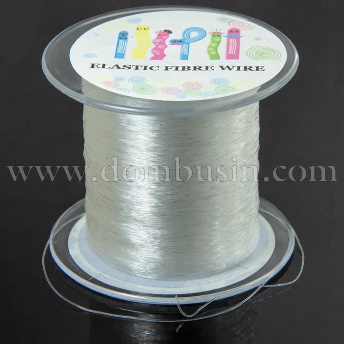 Силиконовая Нить 0.6мм, Эластичная, Резинка, Цвет: Бесцветный, Толщина 0.6мм, (УТ100009909)