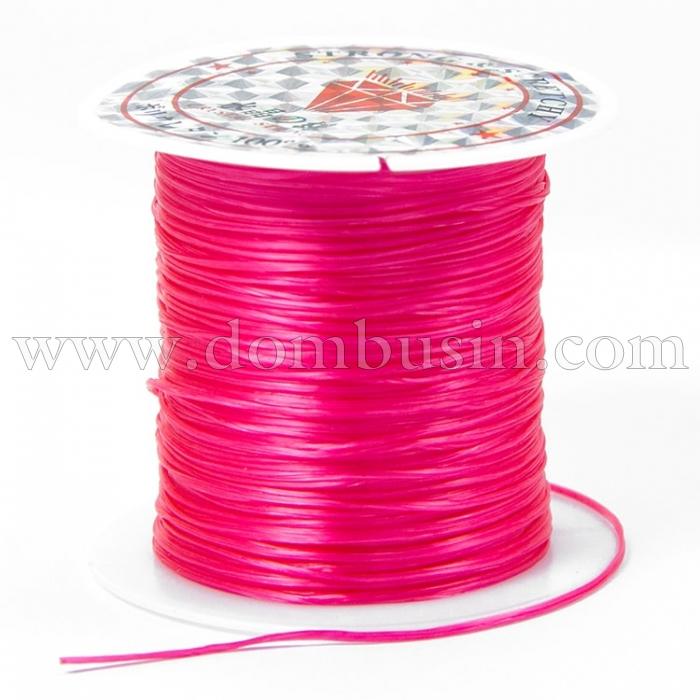 Нить Упругая Эластичная 1мм/10м, Цвет: Темно-розовый, Толщина 1мм, около 10м/1катушка, (УТ100009727)