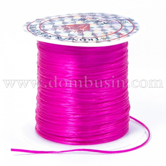 Нить Упругая Эластичная 1мм/10м, Цвет: Фуксия, Толщина 1мм, около 10м/1катушка, (УТ100009728)